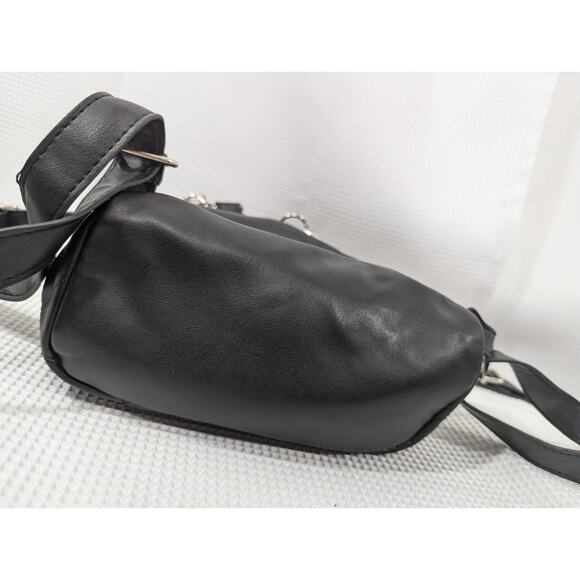 STEVE MADDEN! MADDEN NYC BLACK QUILTED VEGAN LEATHER MINI BACKPACK, PURSE, BAG! - Picture 6 of 11